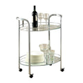 Loule Contemporary Serving Cart In Chrome Finish