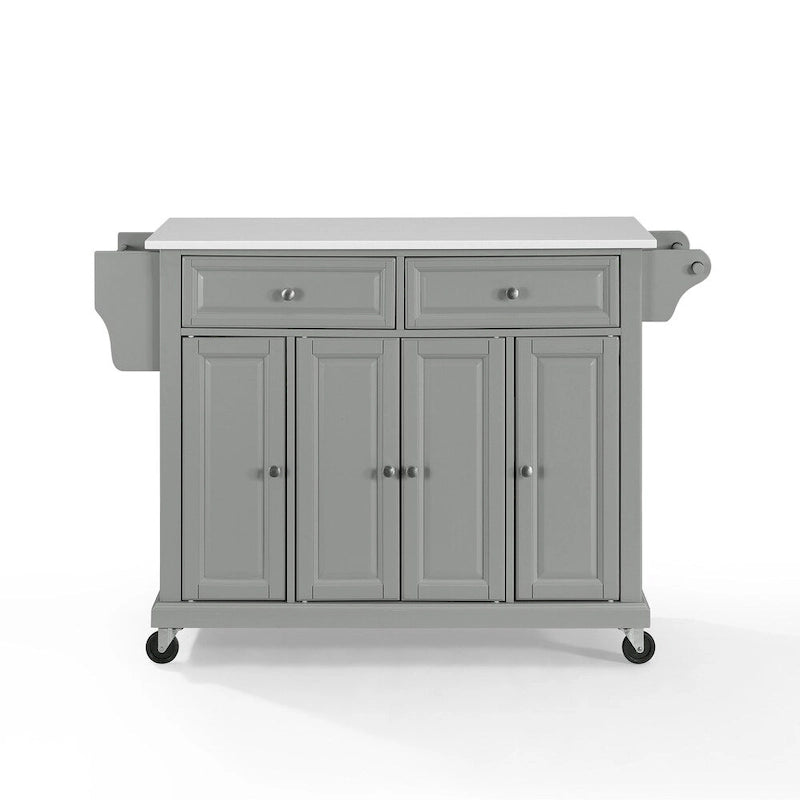 Crosley Full Size Granite Top Kitchen Cart/Island Gray/White - 51.5 W x 18 D x 36.5 H