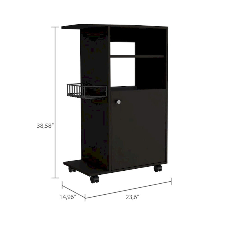 Clip Kitchen Cart, Single Door Cabinet, Four Casters