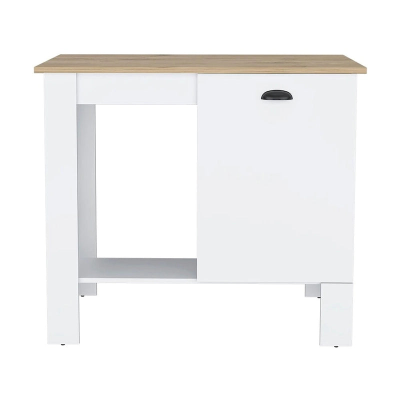 Kitchen island Shoproni, One Drawer, White Finish,High quality and durable