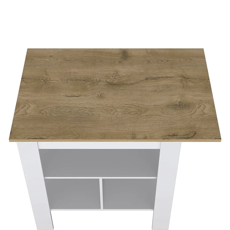 Kitchen island Shoproni, One Drawer, White Finish,High quality and durable