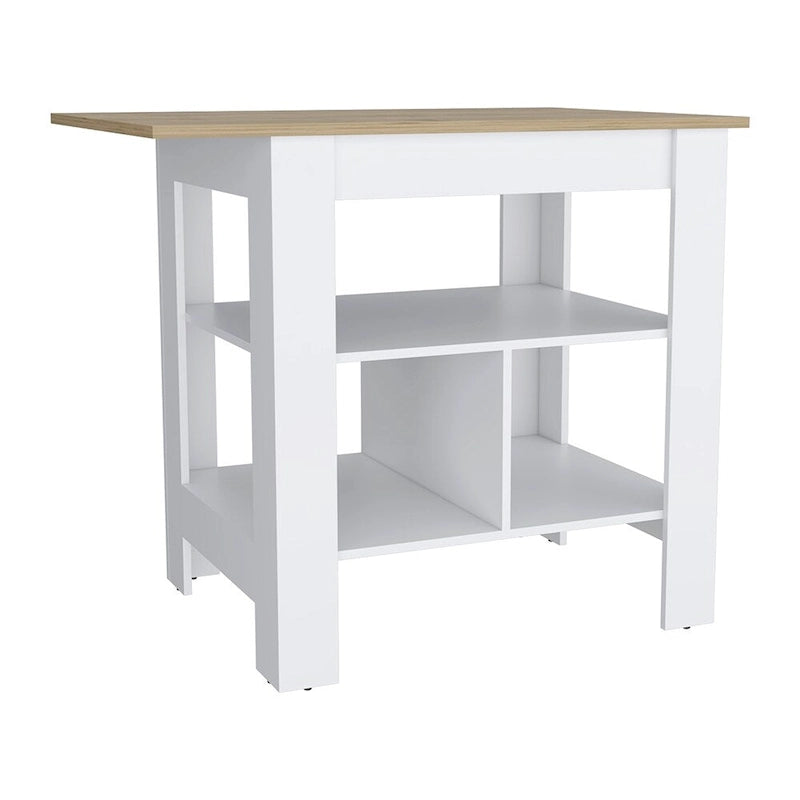 Kitchen island Shoproni, One Drawer, White Finish,High quality and durable