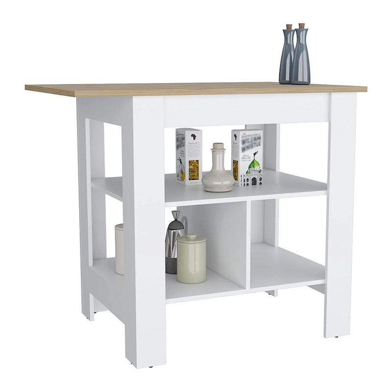 Kitchen island Shoproni, One Drawer, White Finish,High quality and durable