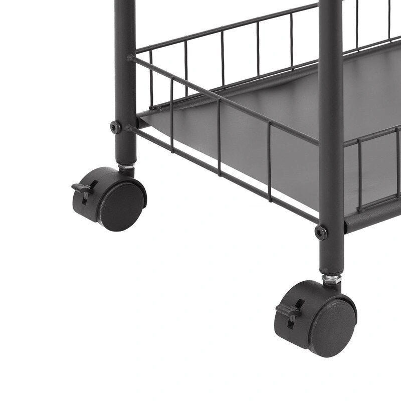 Mieres Slim Rolling Storage Cart, Multifunction Storage Trolley, Mobile Shelving Utility Rolling Cart with Lockable Wheels