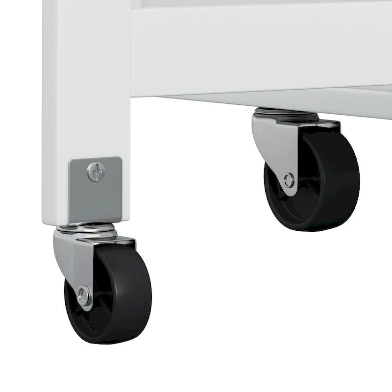 Kitchen Island Cart with 2 Door and 2 Drawers and Foldable Table Top