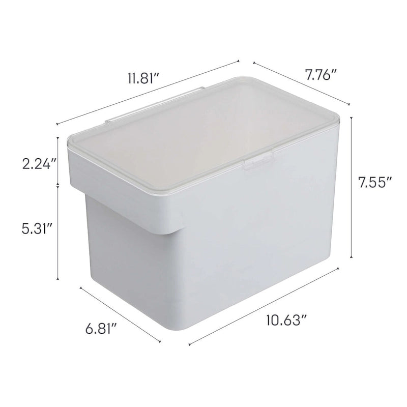 Yamazaki Home Airtight Pet Food Container - Three Sizes, Polypropylene, Medium, 8 lbs., 1.6 gallons, 6 quarts