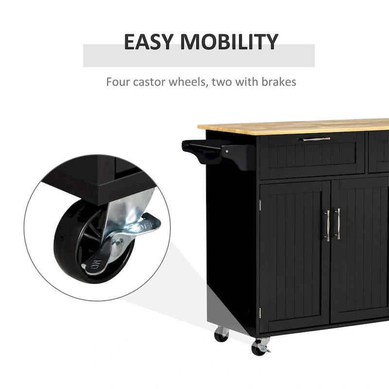 Mobile Kitchen Island with Storage