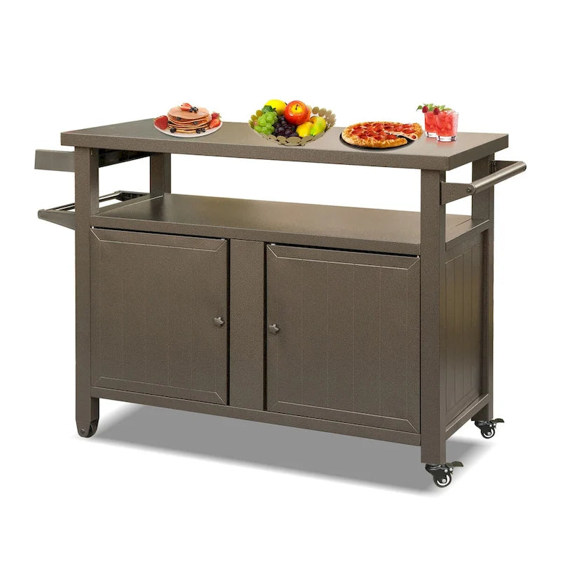 Grill Carts Outdoor Storage Cabinet with Wheels