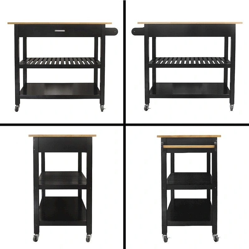 40 Mobile Kitchen Island & Kitchen Cart,with Two Lockable Wheels