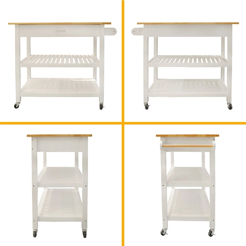 40 Mobile Kitchen Island & Kitchen Cart,with Two Lockable Wheels