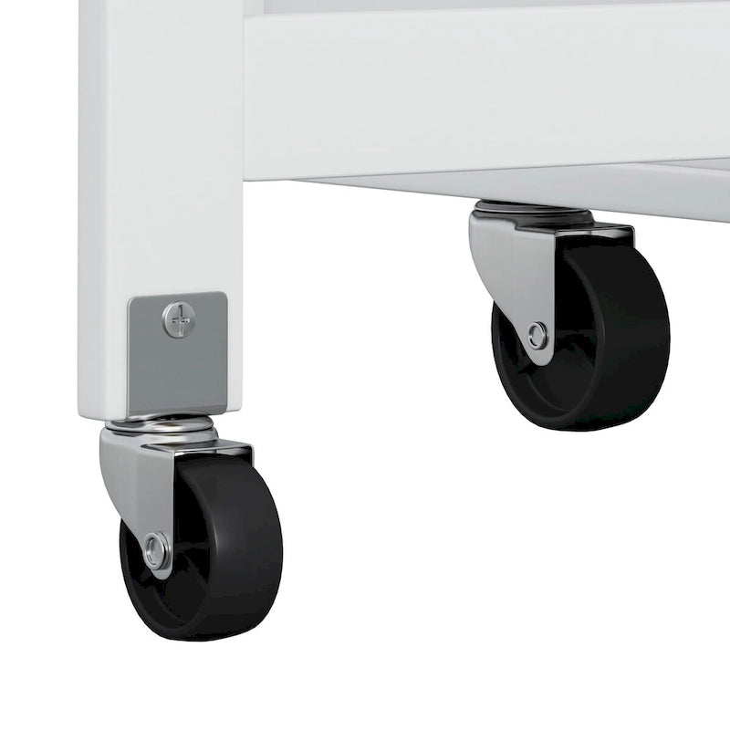 Multi-Functional Kitchen Island Cart with 2 Door Cabinet and Two Drawers