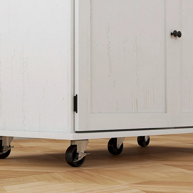 Rolling Kitchen Island with Storage on Wheels with Drawer