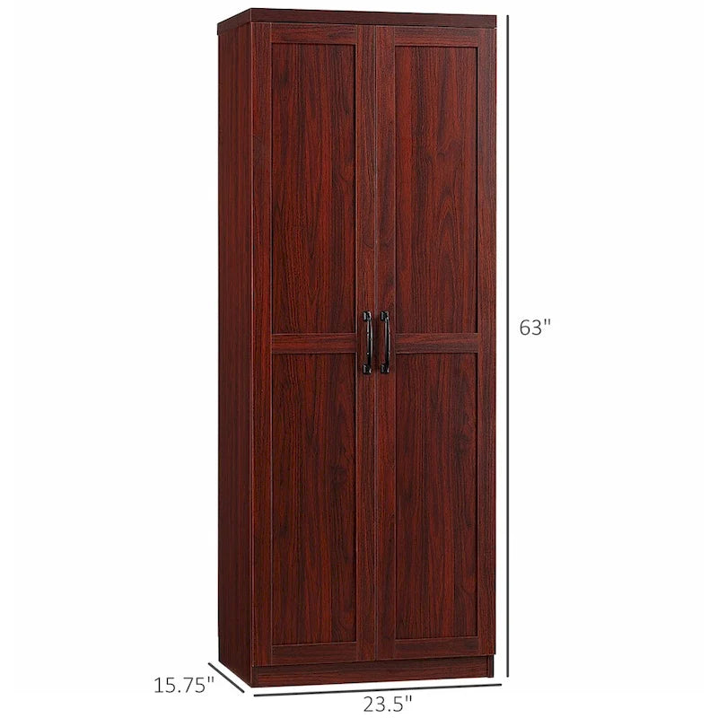Freestanding Storage Cabinet with 2 Adjustable Shelves and Door - N/A