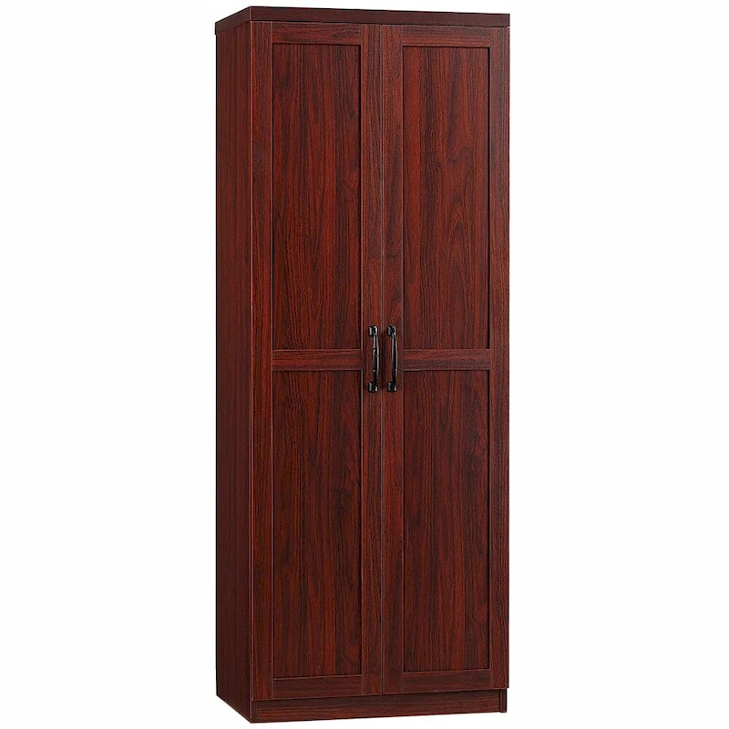 Freestanding Storage Cabinet with 2 Adjustable Shelves and Door - N/A