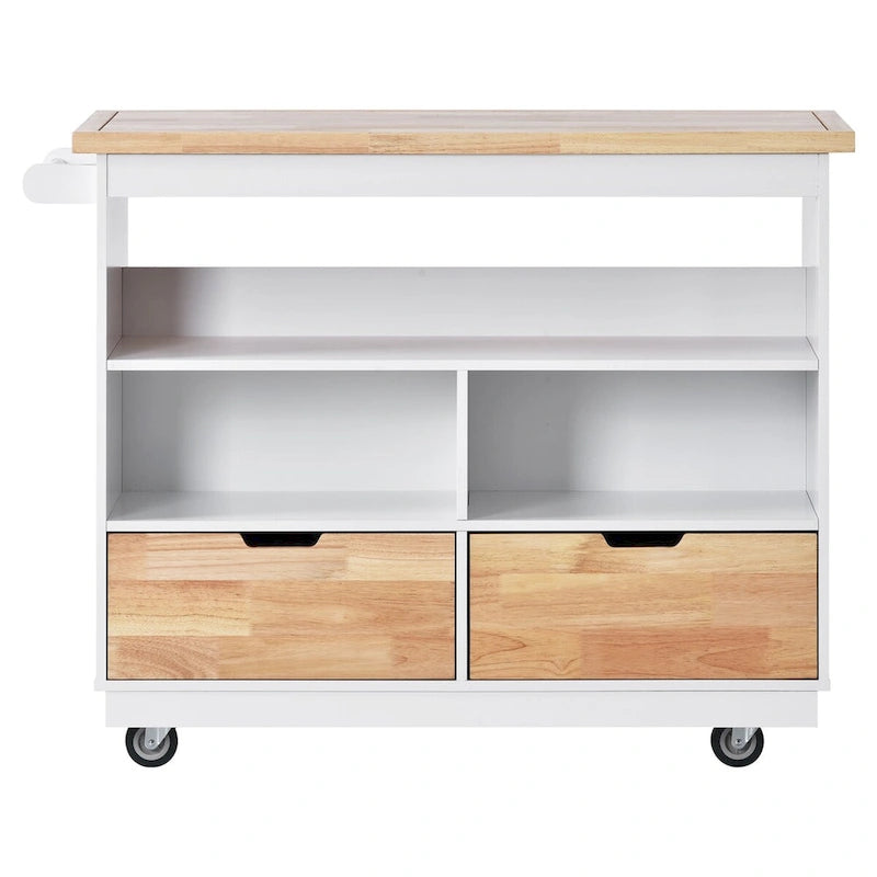 Two-sided Kitchen island Cart on Wheels by Harper&Bright Designs