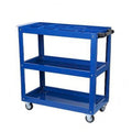 3 Tier Tool Cart on Wheels, 450 LBS Heavy Duty Steel Utility Cart w/Lockable Wheels for kitchen,Garage, Warehouse