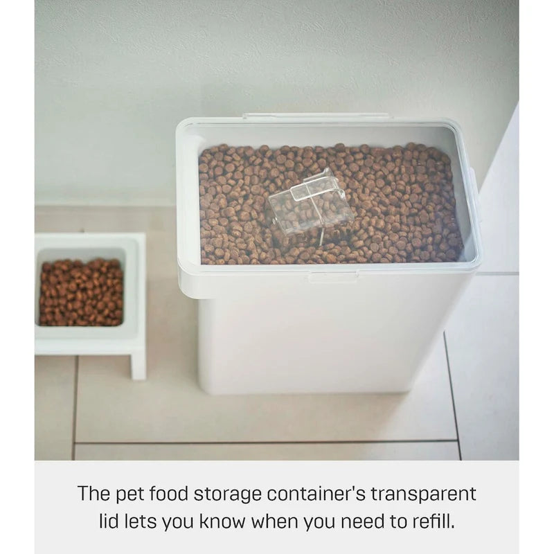 Yamazaki Home Airtight Pet Food Container - Three Sizes, Polypropylene, Large, 15 lbs., 3.2 gallons, 12 quarts