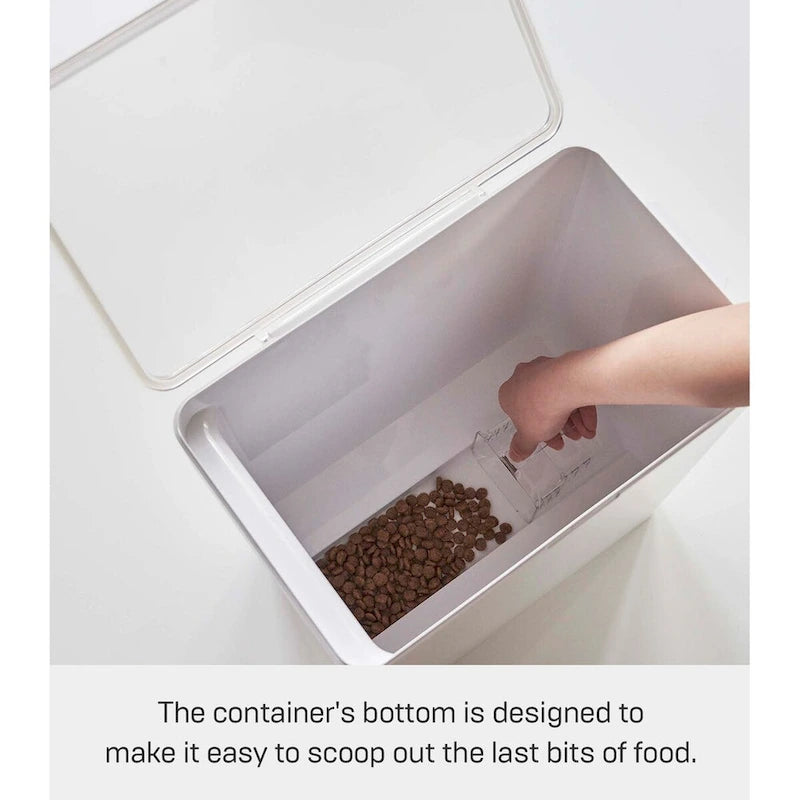 Yamazaki Home Airtight Pet Food Container - Three Sizes, Polypropylene, Large, 15 lbs., 3.2 gallons, 12 quarts