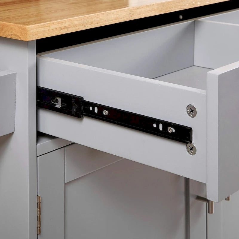 Rolling Kitchen Island Cart with Wheels , Drawer, Storage Racks