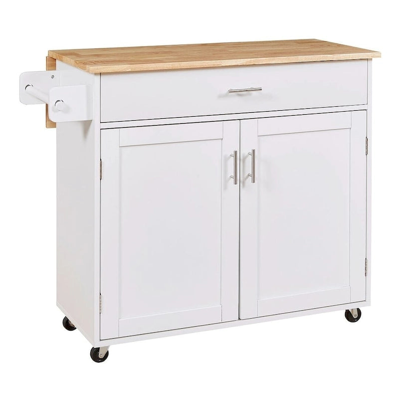 Rolling Kitchen Island Cart with Wheels , Drawer, Storage Racks