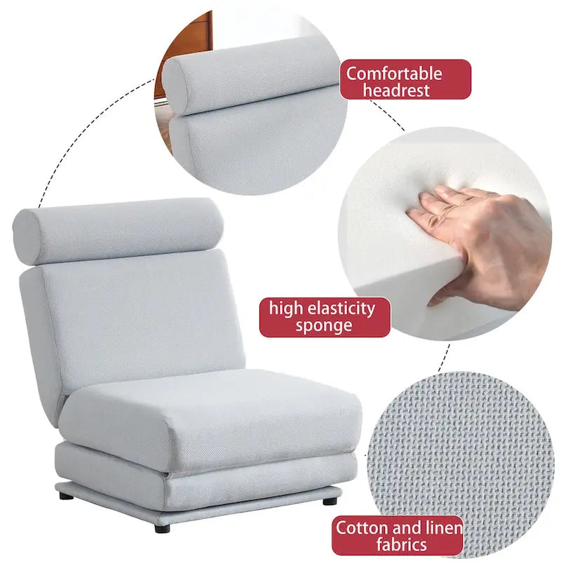 Single Sofa Chair Foldable Single Sofa Bed with Pillow,Portable Foldable Sofa Bed,Leisure Sofa Chair,Easy to Store