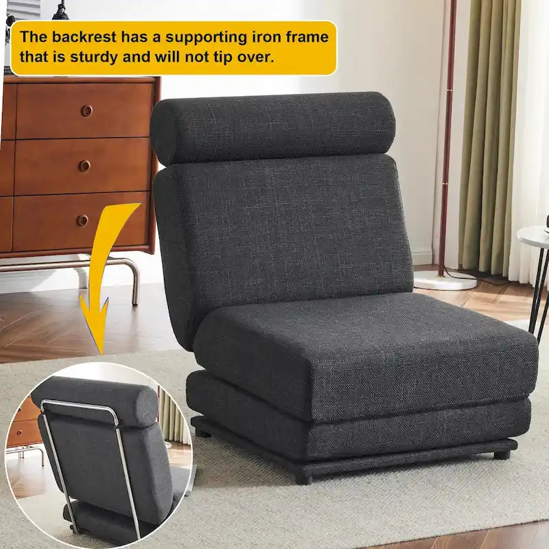 Single Sofa Chair Foldable Single Sofa Bed with Pillow,Portable Foldable Sofa Bed,Leisure Sofa Chair,Easy to Store