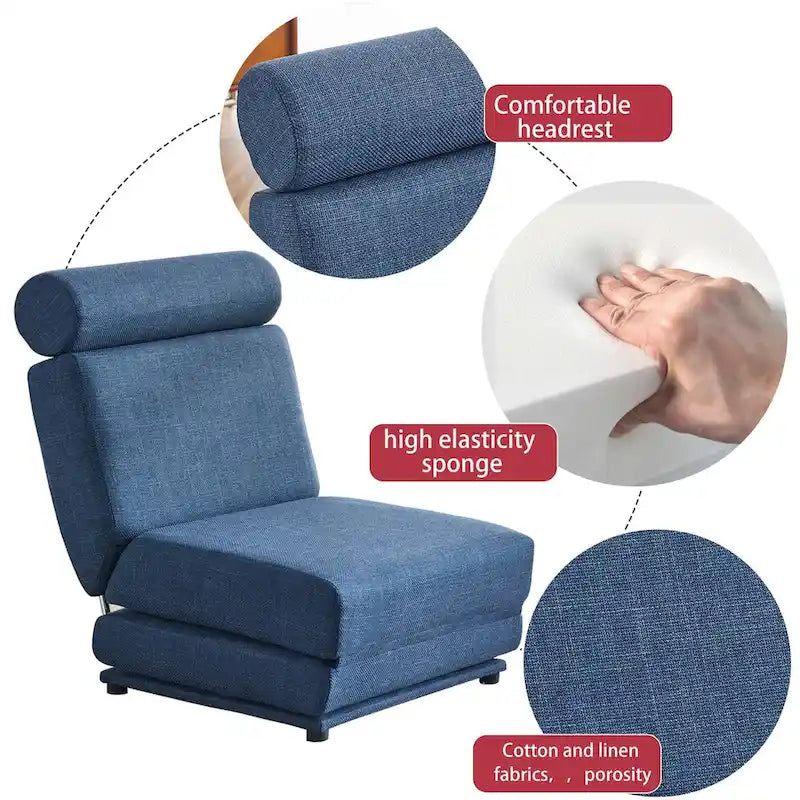 Single Sofa Chair Foldable Single Sofa Bed with Pillow,Portable Foldable Sofa Bed,Leisure Sofa Chair,Easy to Store
