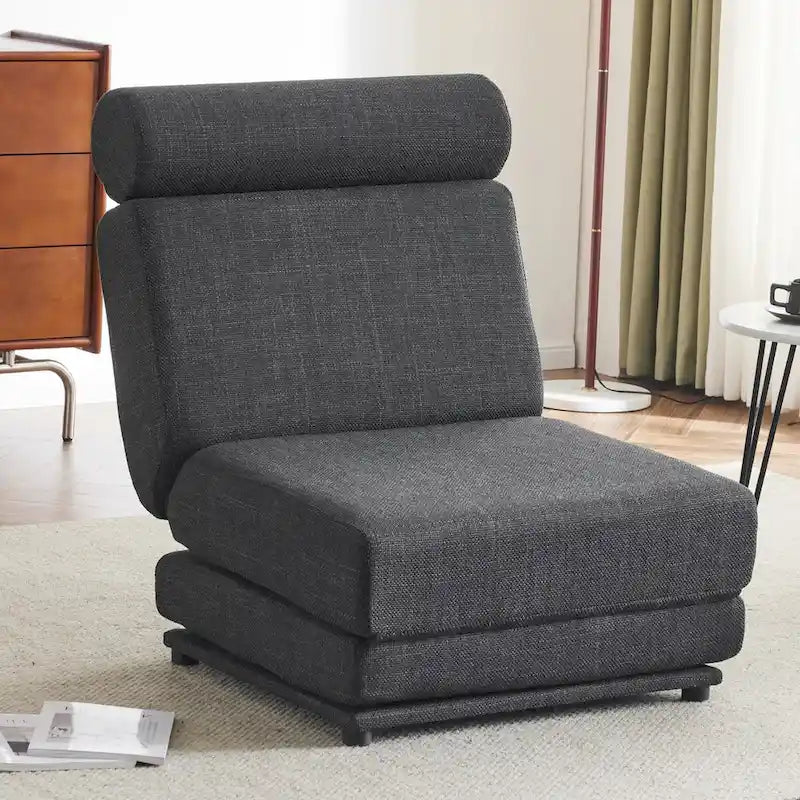 Single Sofa Chair Foldable Bed with Pillow,Portable Sofa Bed,Sofa Chair,Made of Breathable and Wearable Linen