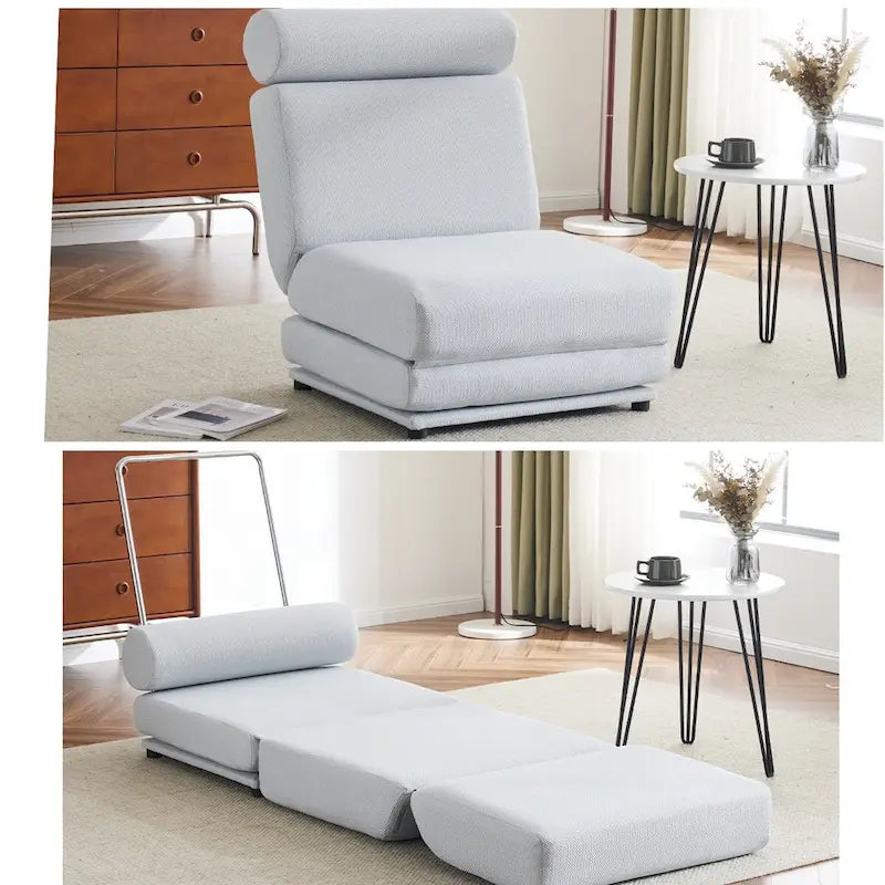 Single Sofa Chair Foldable Bed with Pillow,Portable Sofa Bed,Sofa Chair,Made of Breathable and Wearable Linen