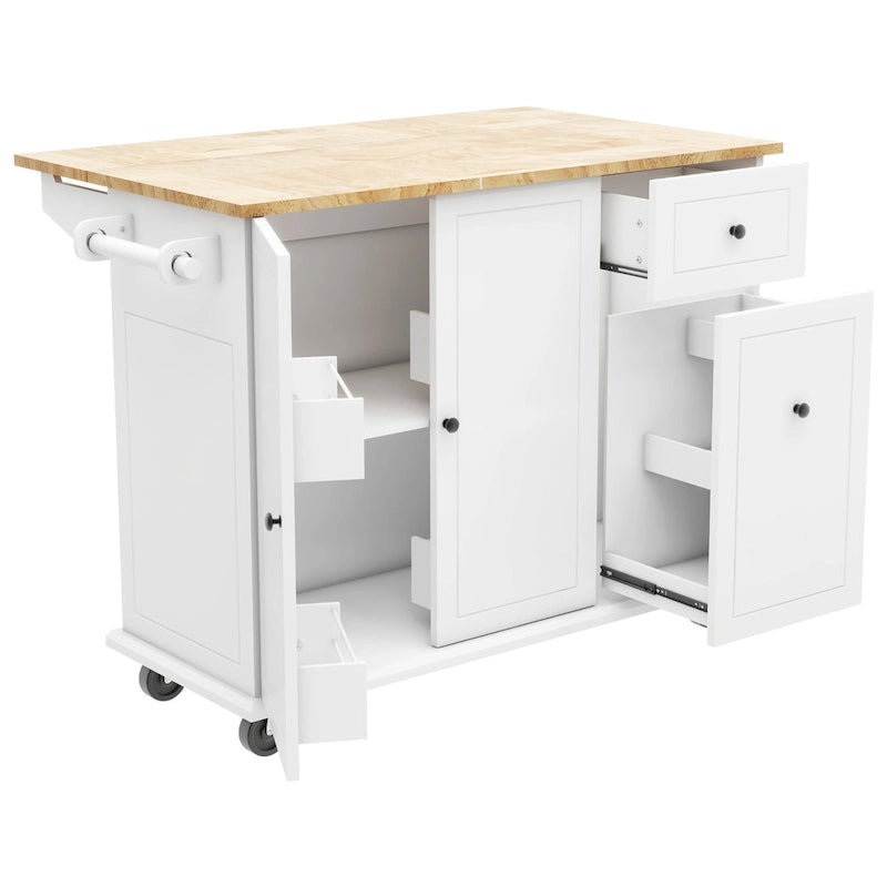 Kitchen Island with Drop Leaf - N/A