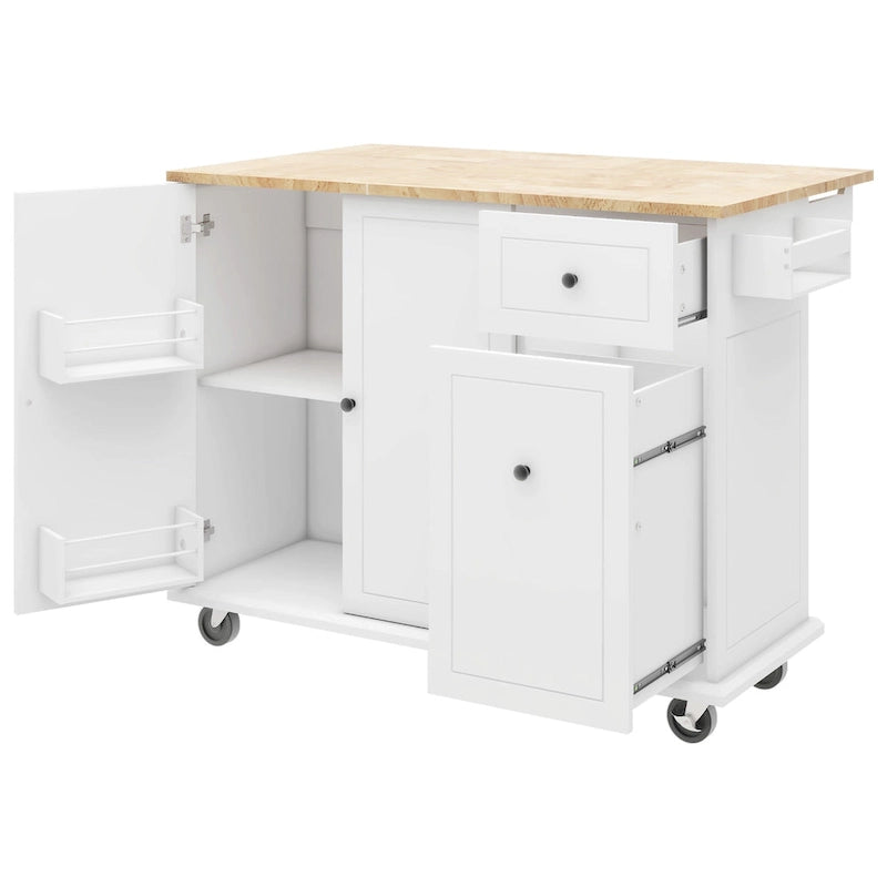 Kitchen Island with Drop Leaf - N/A