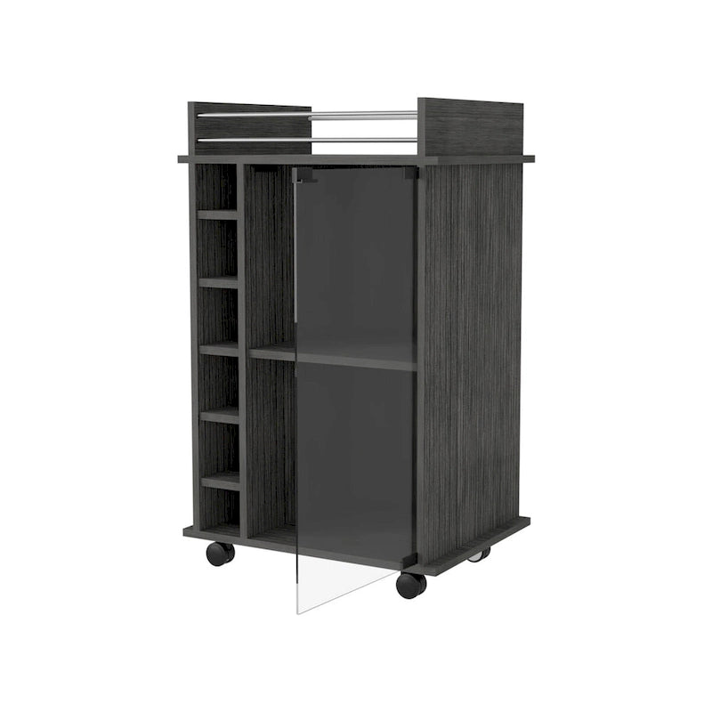 Savannah 6-Bottle 3-Shelf Bar Cart for Kitchen, Party and Living Room