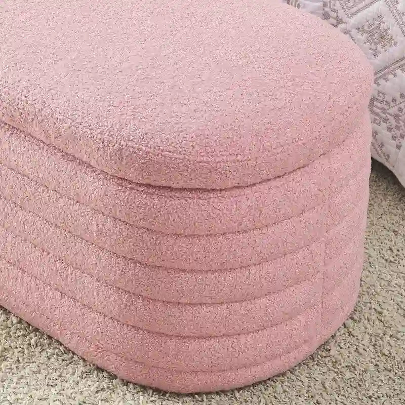 45.5L Upholstered Fabric Storage Bench Ottoman
