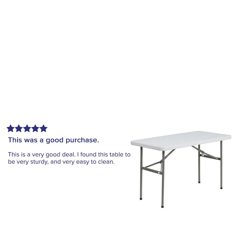 4-Foot Plastic Folding Table - Banquet / Event Folding Table