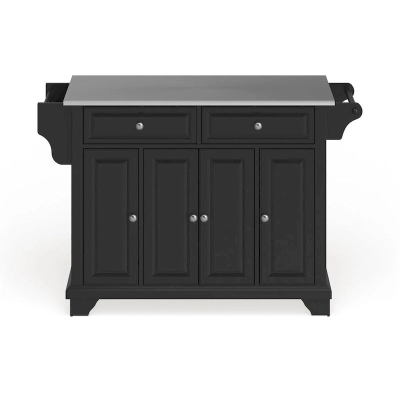 Crosley Lafayette Stainless Steel Top Full Size Kitchen Island/Cart - 18d x 51.5w x 36h