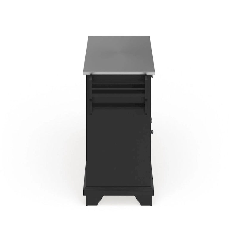 Crosley Lafayette Stainless Steel Top Full Size Kitchen Island/Cart - 18d x 51.5w x 36h