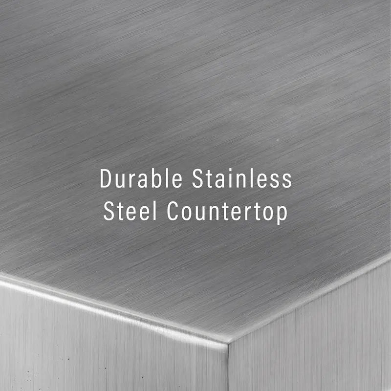 Crosley Cambridge Stainless Steel Top Portable Kitchen Island in Black Finish - N/A