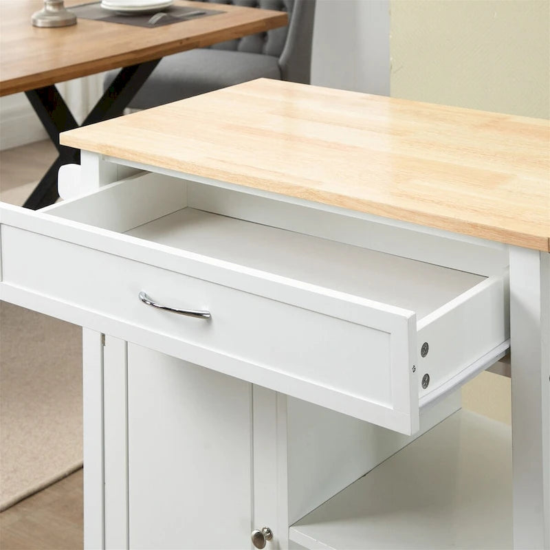 Rolling Kitchen Island with Storage