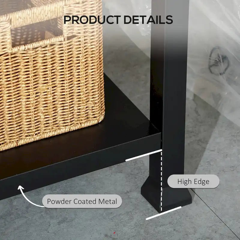 Three-Shelf Outdoor Grill Cart with Stainless Steel Tabletop