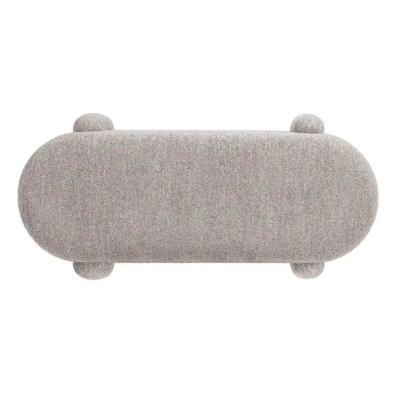 Hugo 49 Boucle Fully Upholstered Oval Storage Bench