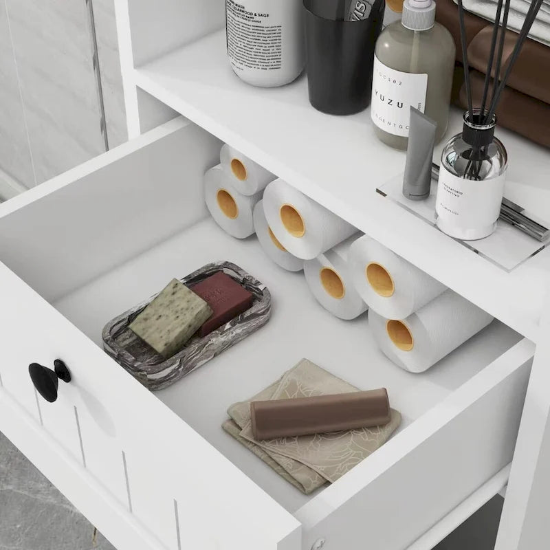 One-Drawer Tilt-Out Laundry Sorter Cabinet
