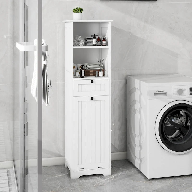 One-Drawer Tilt-Out Laundry Sorter Cabinet