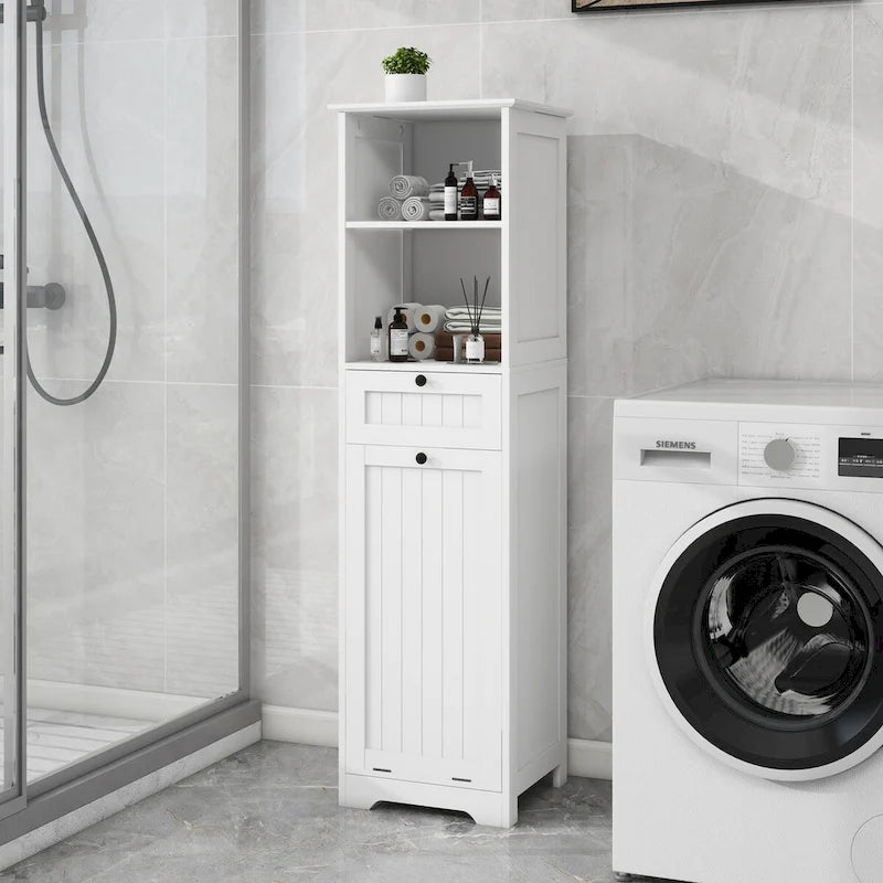 One-Drawer Tilt-Out Laundry Sorter Cabinet