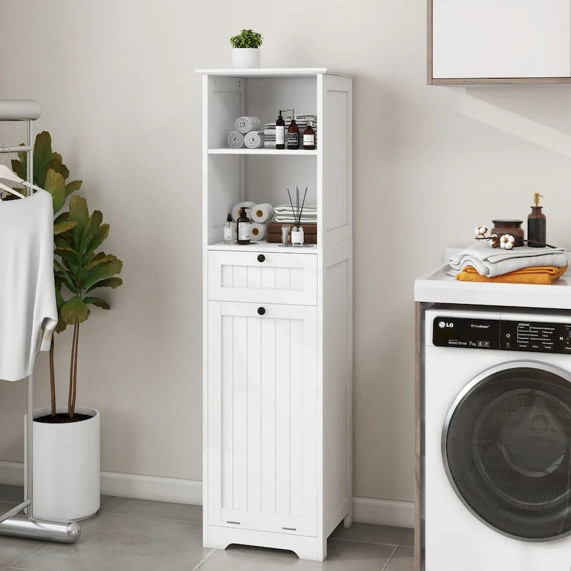 One-Drawer Tilt-Out Laundry Sorter Cabinet