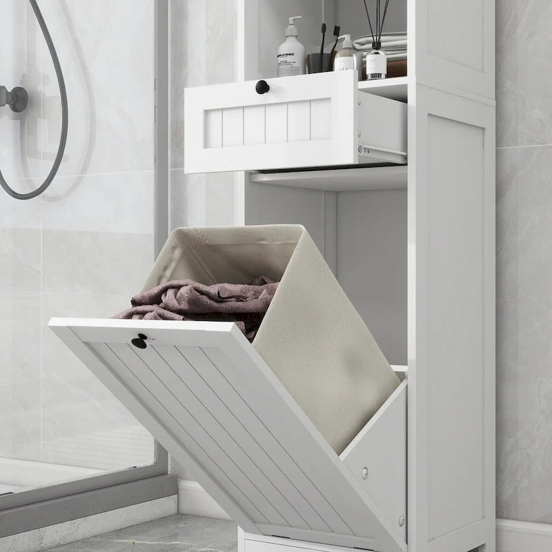 One-Drawer Tilt-Out Laundry Sorter Cabinet