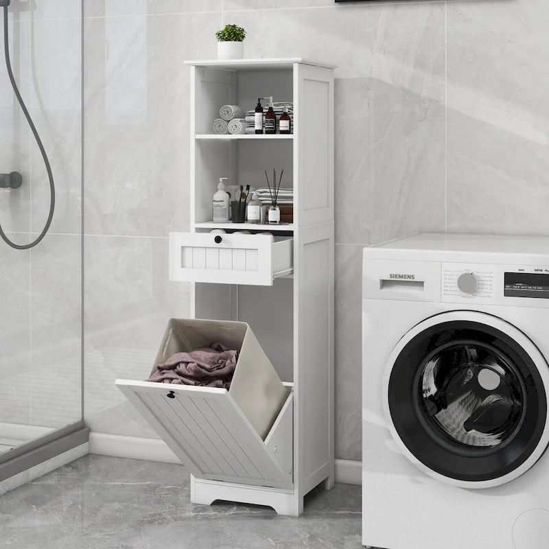 One-Drawer Tilt-Out Laundry Sorter Cabinet
