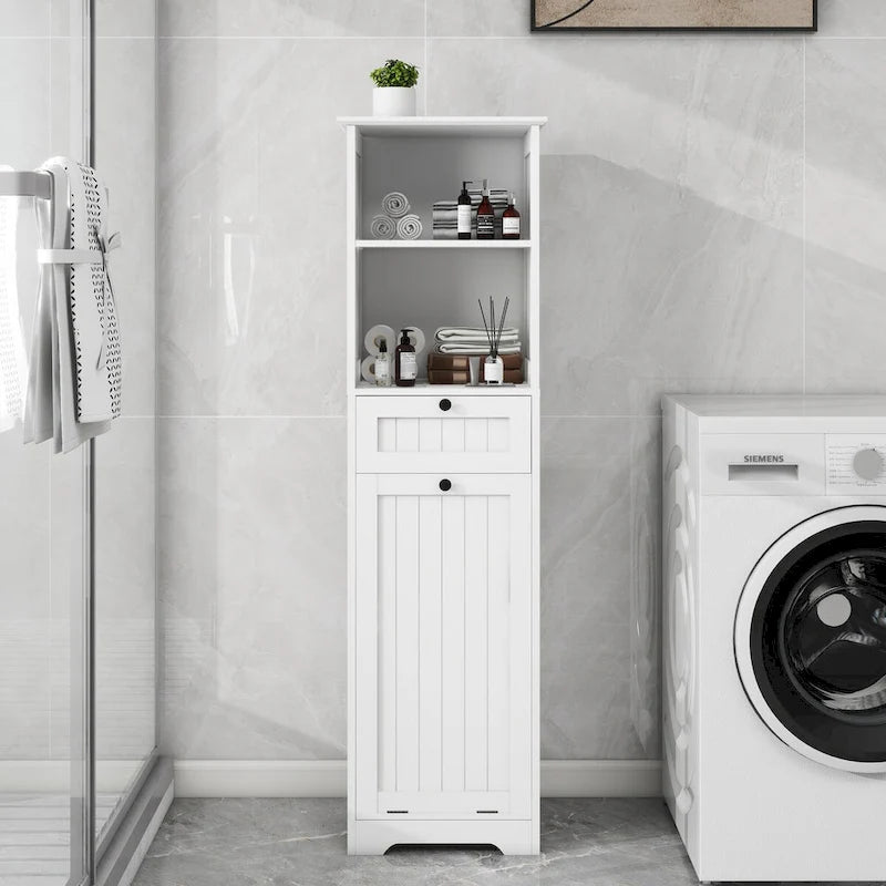 One-Drawer Tilt-Out Laundry Sorter Cabinet