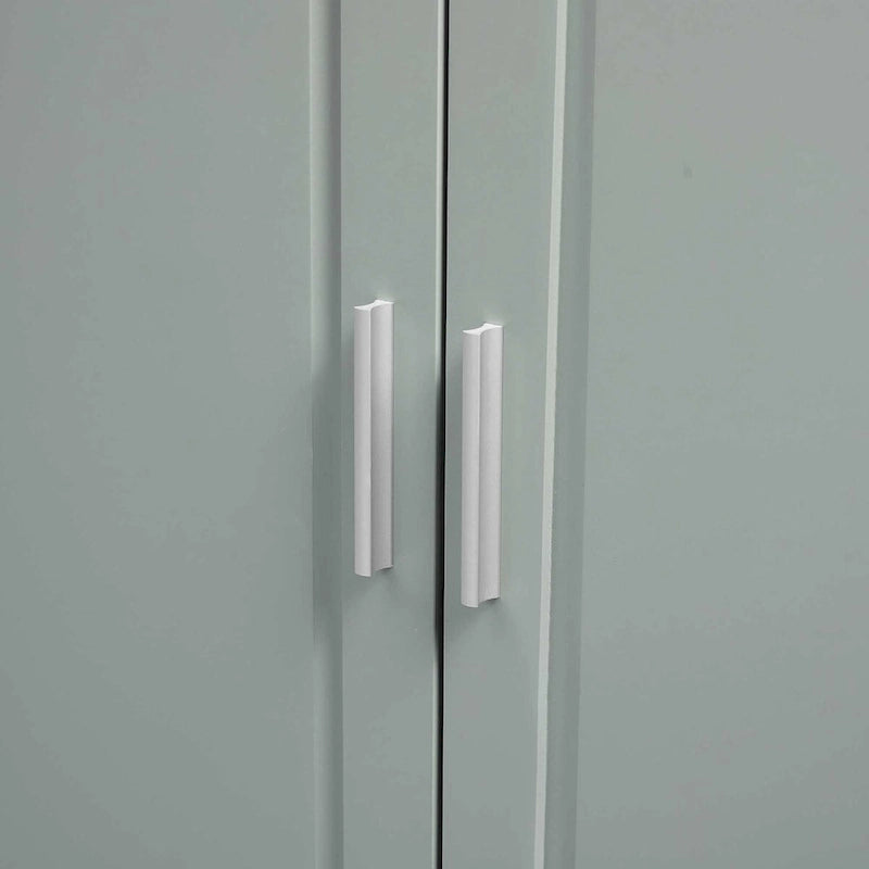 Tall and Wide Storage Cabinet with Doors for Bathroom/Office, Three Drawers, Grey