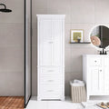 70 Tall Storage Cabinet with Doors and Three Drawers for Bathroom/Office