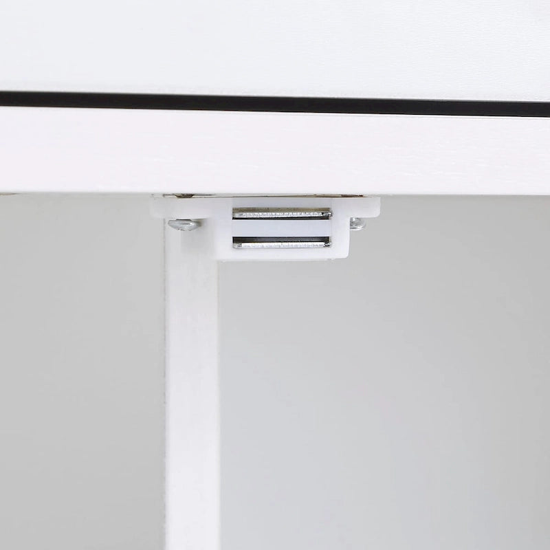 Rolling Kitchen Island with Divider and Internal Storage Rack